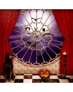 Pumpkin Lantern Curtain Computer Printed Photography Backdrop ABD-487
