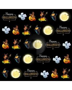Halloween Moon Pumpkin Computer Printed Photography Backdrop ABD-495
