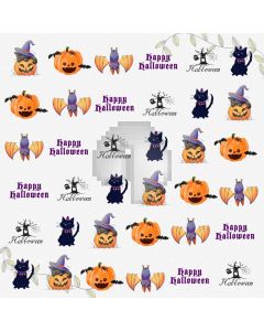 Halloween Bat Cat Computer Printed Photography Backdrop ABD-507