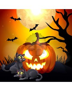 Halloween Pumpkin Lamp Computer Printed Photography Backdrop ABD-517
