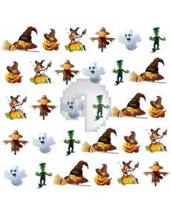 Halloween Hat Pumpkin Computer Printed Photography Backdrop ABD-522