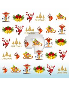 Christmas Santa Sleigh Boot Computer Printed Photography Backdrop ABD-530