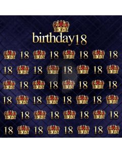 Birthday Pattern Crown Computer Printed Photography Backdrop ABD-536