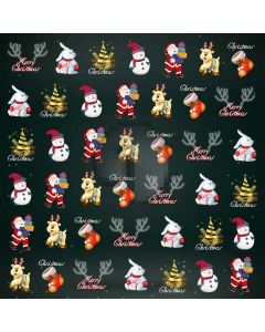 Rabbit Snowman Deer Computer Printed Photography Backdrop ABD-547