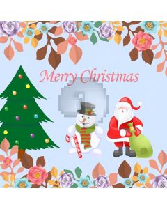 Santa Christmas Tree Computer Printed Photography Backdrop ABD-553
