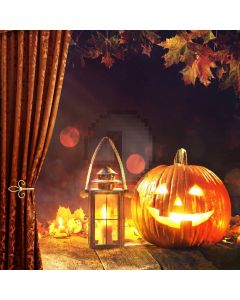 Pumpkin Lantern Maple Computer Printed Photography Backdrop ABD-577