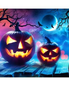 Fullmoon Pumpkin Lantern Floor Branch Computer Printed Photography Backdrop ABD-579