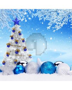 Christmas Ball Snow Branch Computer Printed Photography Backdrop ABD-594