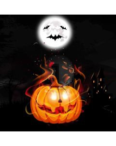 Halloween Full Moon Bats Computer Printed Photography Backdrop ABD-606