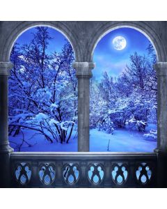Pillars Snow Cedar Computer Printed Photography Backdrop ABD-612