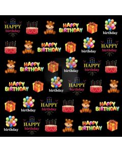 Gift Cake Cartoon Animal Computer Printed Photography Backdrop ABD-619