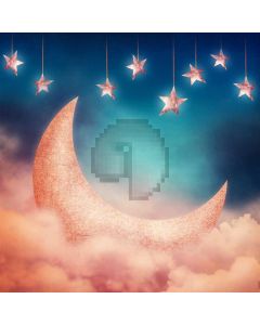Star Moon Cloud Computer Printed Photography Backdrop ABD-650