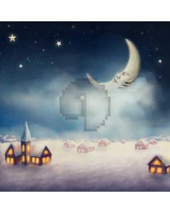 Night Moon House Star Computer Printed Photography Backdrop ABD-651