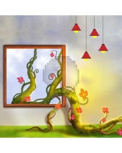 Light Branch Window Computer Printed Photography Backdrop ABD-660