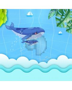 Animal Leaves Water Computer Printed Photography Backdrop ABD-663