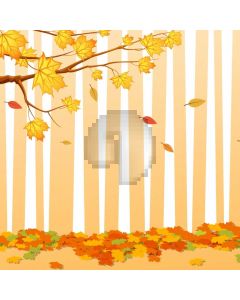 Autumn Leaves Stripe Computer Printed Photography Backdrop ABD-676