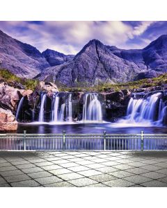 Mountain Waterfall Computer Printed Photography Backdrop ABD-682
