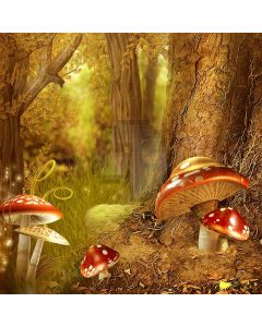 Lush Forest Mushroom Grass Computer Printed Photography Backdrop ABD-688