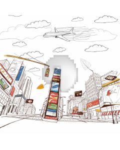Architecture Plane Computer Printed Photography Backdrop ABD-692