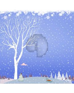 Reindeer High Tree Holly Snowman Computer Printed Photography Backdrop ABD-698