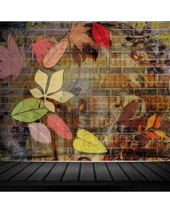 Graffiti Leaves Floor Computer Printed Photography Backdrop ABD-701