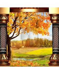 Stream Birch Arch Computer Printed Photography Backdrop ABD-702
