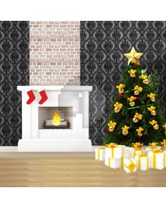 Christmas Sock Holly Computer Printed Photography Backdrop ABD-711