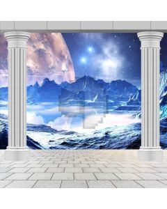 Arch Ice Mountain Star Computer Printed Photography Backdrop ABD-714