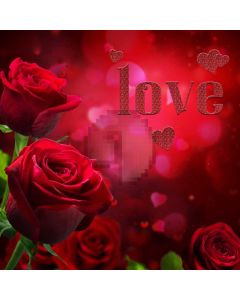 Wedding Red Rose Computer Printed Photography Backdrop ABD-721