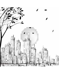 Tree City Computer Printed Photography Backdrop ABD-737