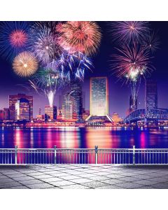 New Year Firework Rail Computer Printed Photography Backdrop ABD-757
