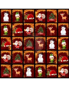 Snowman Holly Reindeer Santa Computer Printed Photography Backdrop ABD-760
