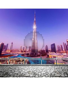 Building Tower Rail Path Computer Printed Photography Backdrop ABD-768