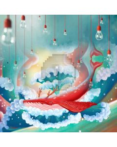 Sea Animal Bulb Computer Printed Photography Backdrop ABD-772