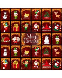 Snowman Santa Reindeer Computer Printed Photography Backdrop ABD-782