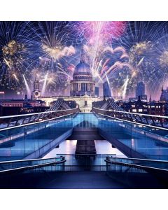 Fireworks Castle Computer Printed Photography Backdrop ABD-789