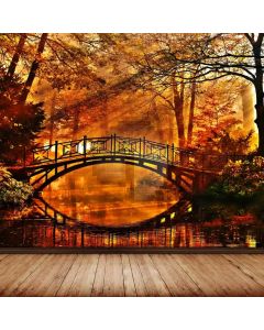 Woods Bridge River Computer Printed Photography Backdrop ABD-797