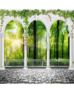 Forest Light Pillar Computer Printed Photography Backdrop ABD-809