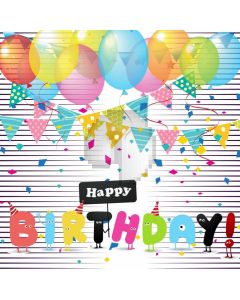 Colors Birthday Flag Balloon Computer Printed Photography Backdrop ABD-815