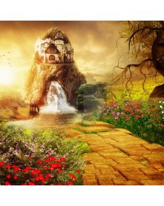 Nature Flower Fountain Aniaml Computer Printed Photography Backdrop ABD-817