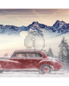 Car Mountain Fir Computer Printed Photography Backdrop ABD-823