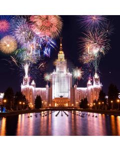 New Year Firework Computer Printed Photography Backdrop ABD-837
