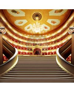 Stairs Gold Palace Ceiling Lamp Computer Printed Photography Backdrop ABD-840