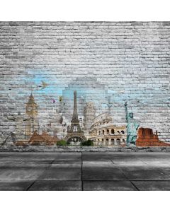 Brick Wall The Statue Of Liberty Computer Printed Photography Backdrop ABD-841