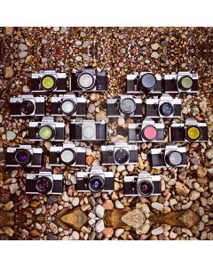 Camera Pebbles Computer Printed Photography Backdrop ABD-847