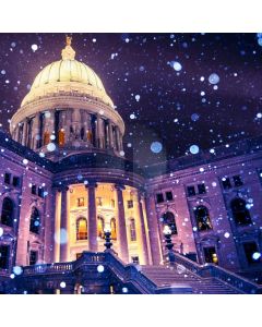 Snowflake Building Staris Computer Printed Photography Backdrop ABD-853