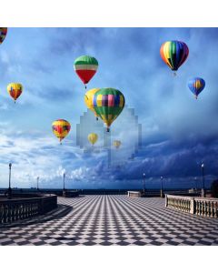 Street Hot Balloon Computer Printed Photography Backdrop ABD-860