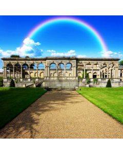 Rainbow Road Building Computer Printed Photography Backdrop ABD-867