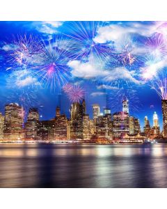New Year Sea Building Sky Computer Printed Photography Backdrop ABD-891