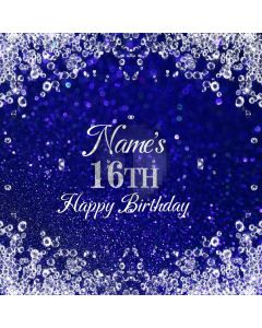 Blue Diamonds Birthday Computer Printed Photography Backdrop ABD-897
